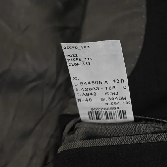 NEW Hart Schaffner Marx 40R 34x29 Gray Stretch Wool Chicago Mens Suit